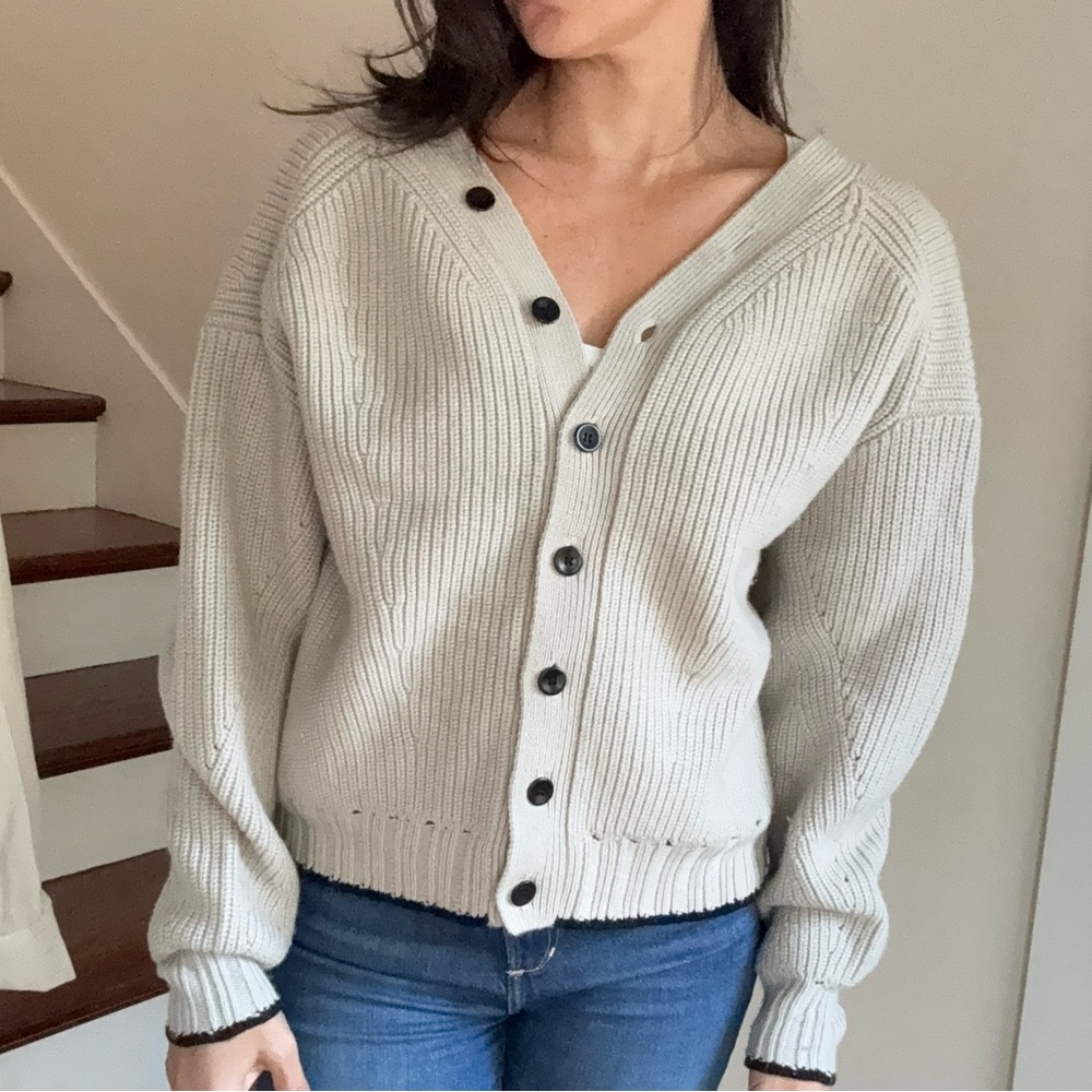 Proenza Schouler Gray Button-Up Cardigan